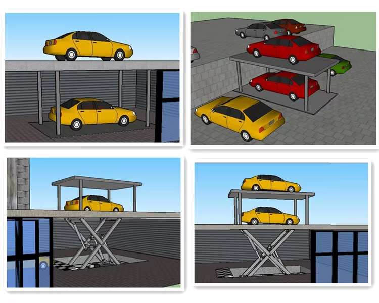 Underground garage parking car scissor lift