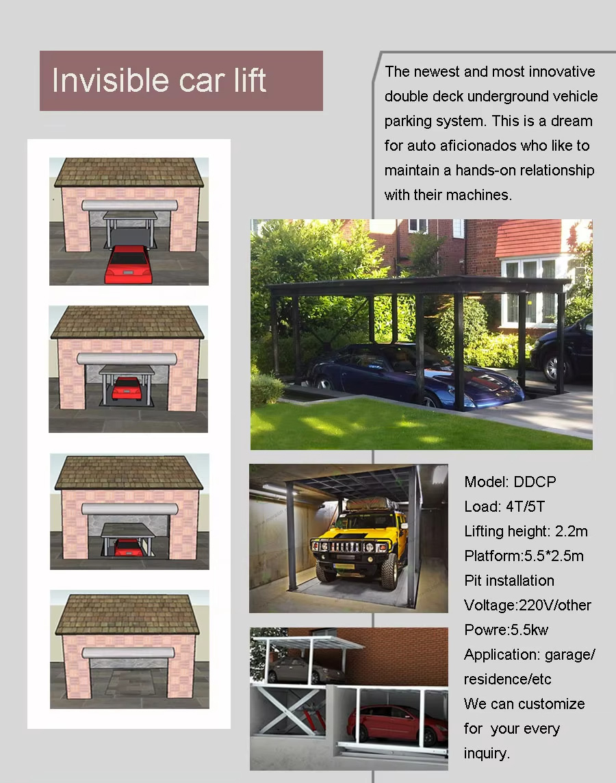 Underground garage parking car scissor lift